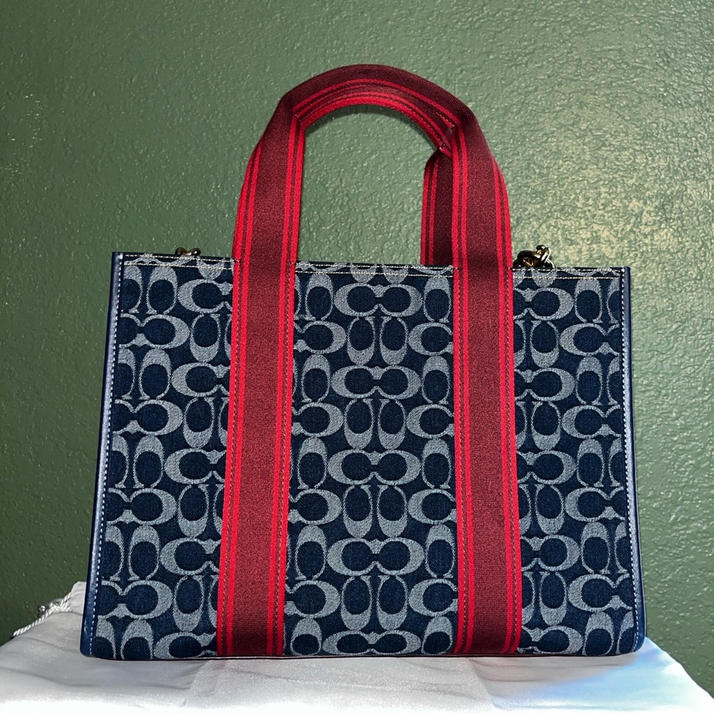 Coach Smith Tote in Signature Denim Jacquard - Picture 2 of 7